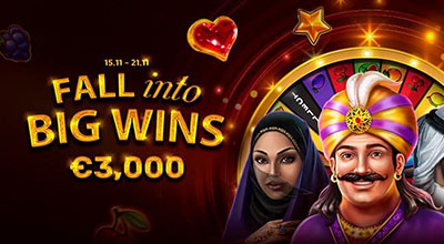 Турнір Fall into Big Wins від Endorphina в JVSpin казино